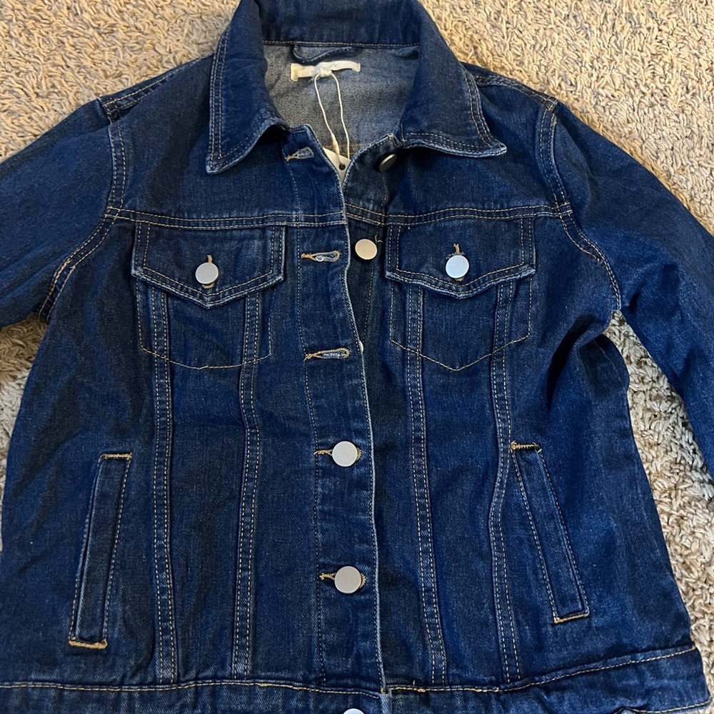 Brit.NY Denim Jean Jacket Small Floral NWT